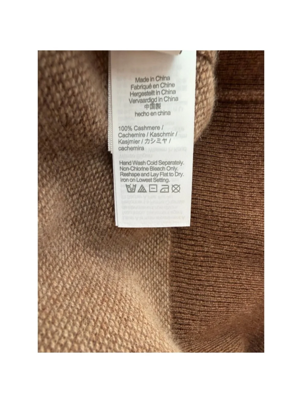 NWT J. Crew Men's Bird's Eye Cashmere Sweater in H. Oak Camel Size M